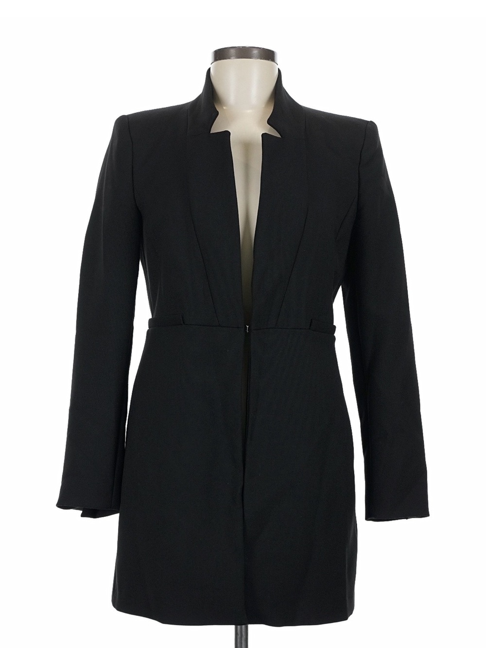 Zara Black Longline Tailored Blazer Jacket